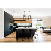 Vente d'usine, armoire de cuisine sur mesure, design haut de gamme, couleur bois, finition laquée blanche