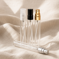 Flacon vaporisateur de parfum miniature portable en verre 5 ml, flacons d'échantillons cosmétiques transparents avec atomiseur à fine brume – Vente chaude