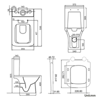 Toilette lavabo les chiottes jamban Close Citerne dissimulée couplée meilleures toilettes p trap siège anglais toilette