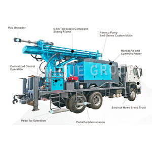 Fabricant Prix usine machine de forage dth d'eau plate-forme de forage de camion 400 mètres - Product Image 1