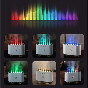 Luce colorata USB per uso domestico diffusore per aromaterapia Multi Spray per suono dinamico Pickup a fiamma umidificatore - Product Image 6