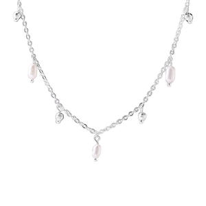 Collar de Perlas de Plata de Ley S925 con Diseño de Pétalo Japonés, Estilo Coreano, Versátil, de Alta Gama y Lujo - Product Image 5