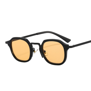 Lunettes de soleil punk pour enfants <span class=keywords><strong>Outu</strong></span> T22016, artistiques, unisexes, fraîches, en métal, PC, monture carrée complète, UV400, pour la lecture - Product Image 4