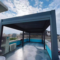 Jardin motorisé Toit métallique rétractable Pergola à persiennes en aluminium Véranda