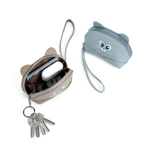 2025 New Arrival Genuine Leather ID <strong>Card</strong> Holder Cowhide Leather Cute Cat Cartoon Coin Purse <strong>Walet</strong> <strong>Card</strong> Holder for Women - Product Image 5