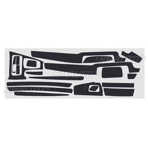 19 piezas RHD para BMW Serie 5 F10 F18 2011-2017, Adhesivos para el Tablero Interior del Coche con Patrón de Fibra de Carbono Brillante/3D Mate - Product Image 5