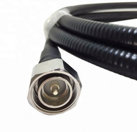 Kabel Jumper RF Mini-DIN Sudut Kanan 4.3/10 ke DIN 7/16 Male, Kabel Feeder Super-Fleksibel 1/2 inci, VSWR 50 Ohm 1.15