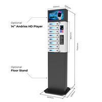 Y2 Power MIA Premium, Gabinete de Carga para Celulares con Pantalla Táctil de 8 Puertas, Fácil de Usar, Cargador de Teléfonos Móviles Montado en la Pared, Ideal para Cafeterías