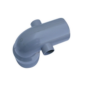 Sifone WC alto in PVC grigio 100x40 mm per impianto idraulico - Product Image 1