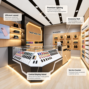 Elegante Sistema Modular de Exhibición LED Reciclable para Teléfonos Móviles y Accesorios, Ideal para Quioscos y Tiendas en Centros Comerciales - Product Image 2