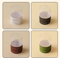 Boîtes à gâteaux en plastique transparent jetables et recyclables de haute qualité avec étiquette pour cadeaux et pâtisseries
