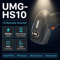 Lecteur de codes-barres 1D USB UMG-HS10 économique, lecteur CCD portable pour les points de vente des salons de beauté