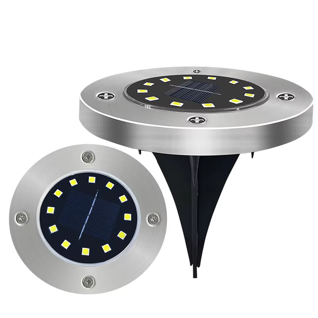 Solar Lighting for Garden Competitive Price Led Solar Powered Stone Ground Pathway Disk Lamp Outdoor Led Solar Garden Lights