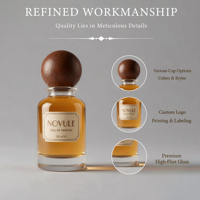 Meilleur prix, flacon de parfum transparent de 50 ml, flacon de parfum rond de luxe de 100 ml, flacon de parfum en verre vide de 30 ml avec couvercle en bois