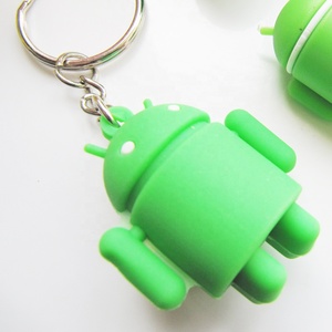 Aangepaste Android Robot Cartoon Vormige 3d Zachte Pvc Rubber Mobiele Telefoon Ketting - Product Image 4