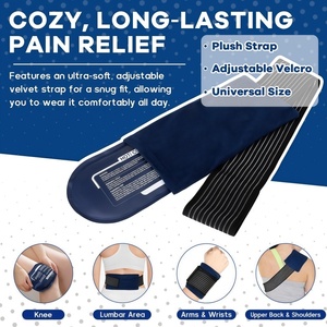 ผ้าพันเข่าแบบร้อนเย็นสำหรับขายส่ง พร้อมแผ่นเจลถอดได้ ใช้ซ้ำได้ ช่วยบรรเทาอาการปวด - Product Image 1