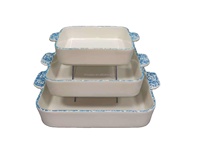 Ensemble de plats à pâtisserie personnalisés pour la cuisine, plat à four rectangulaire, plats à gratin en céramique, plat à four pour four à gaz
