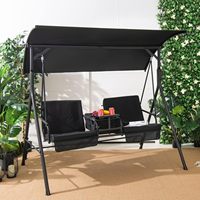 Balançoire de véranda pour 2 personnes, balançoire d'extérieur, balançoire de patio avec auvent pour jardin, balcon, bord de piscine
