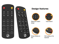 Télécommande IR matricielle en silicone à 24 touches, code fixe, 195,5 mm, ABS, pour TV/audio/purificateur d'air/rideau de piscine