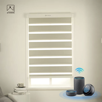 Tende a Zebra Motorizzate Intelligenti Personalizzate, Doppio Strato, Compatibili con Alexa e Google Home, Tende Moderne per Finestre