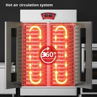 Armoire de Fermentation Commerciale à Circulation d'Air Chaud en Acier Inoxydable pour Pains et Pizzas