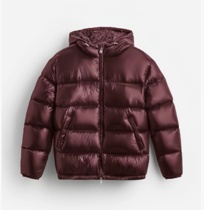 Veste rembourrée en coton imperméable à l'eau, veste de sport rembourrée en coton à capuche, veste rembourrée en coton de couleur unie haut de gamme - Product Image 5