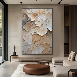 Vente en gros d'art mural sur toile encadrée 3D en <span class=keywords><strong>acrylique</strong></span> peint à la main, moderne, pour la décoration de la maison et des hôtels, peintures abstraites de fleurs - Product Image 6