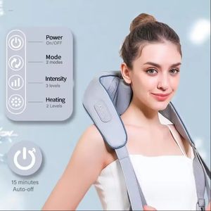 Almohada Masajeadora Shiatsu Portátil para Cuello y Hombros, la Más Vendida, con Calefacción y Compresión para Relajación, Uso en la Oficina, Viajes y el Hogar - Product Image 4