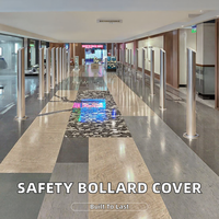 Bolardo de Tráfico de Acero Inoxidable SS304, Barrera Reflectante Diamantada IP67 Impermeable para Carreteras y Vías Urbanas