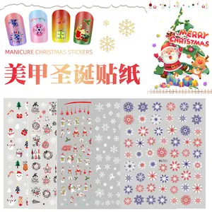 SZCD81 wholesale 88 designs options WG series christmas 3d nail art sticker decal for fingernails decoration