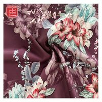 2023 conception personnalisée 95% Polyester 5% Spandex léger fleur impression Polyester tissu tissé pour robe de dame