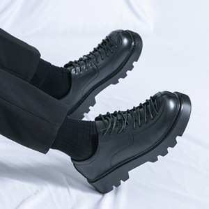 2026 New <b>Style</b> Large Size Men's Thick Soled Round <b>Head</b> Boots Height Increasing Motorcycle Boots Non-Slip Casual - Product Image 4