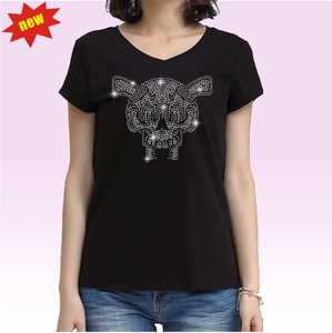 Tùy chỉnh Rhinestone chuyển <span class=keywords><strong>Skull</strong></span> với UK Mark sắt trên Rhinestone appliques - Product Image 2