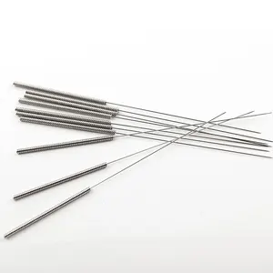 Agulhas de acupuntura de aço inoxidável, 100 peças, agulha de acupuntura com tubo, agulhas secas para acupuntura