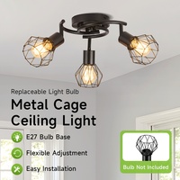 Luminaire de plafond moderne en cage métallique pour salle à manger, cuisine, lustres et lampes suspendues modernes nordiques/lampe suspendue/spots