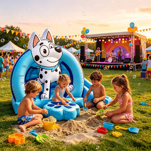 Château gonflable OEM en forme de <span class=keywords><strong>chien</strong></span> Dalmatien, aire de jeux gonflable pour enfants en PVC imperméable, maison de rebond pour divertissement de fête - Product Image 4