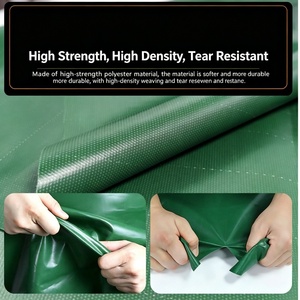 Bâche PVC Épaissie Imperméable <span class=keywords><strong>pour</strong></span> <span class=keywords><strong>Extérieur</strong></span>, Housse de Protection Durable Anti-Pluie <span class=keywords><strong>pour</strong></span> Chantier, Navire de Transport, Ferme - Product Image 2