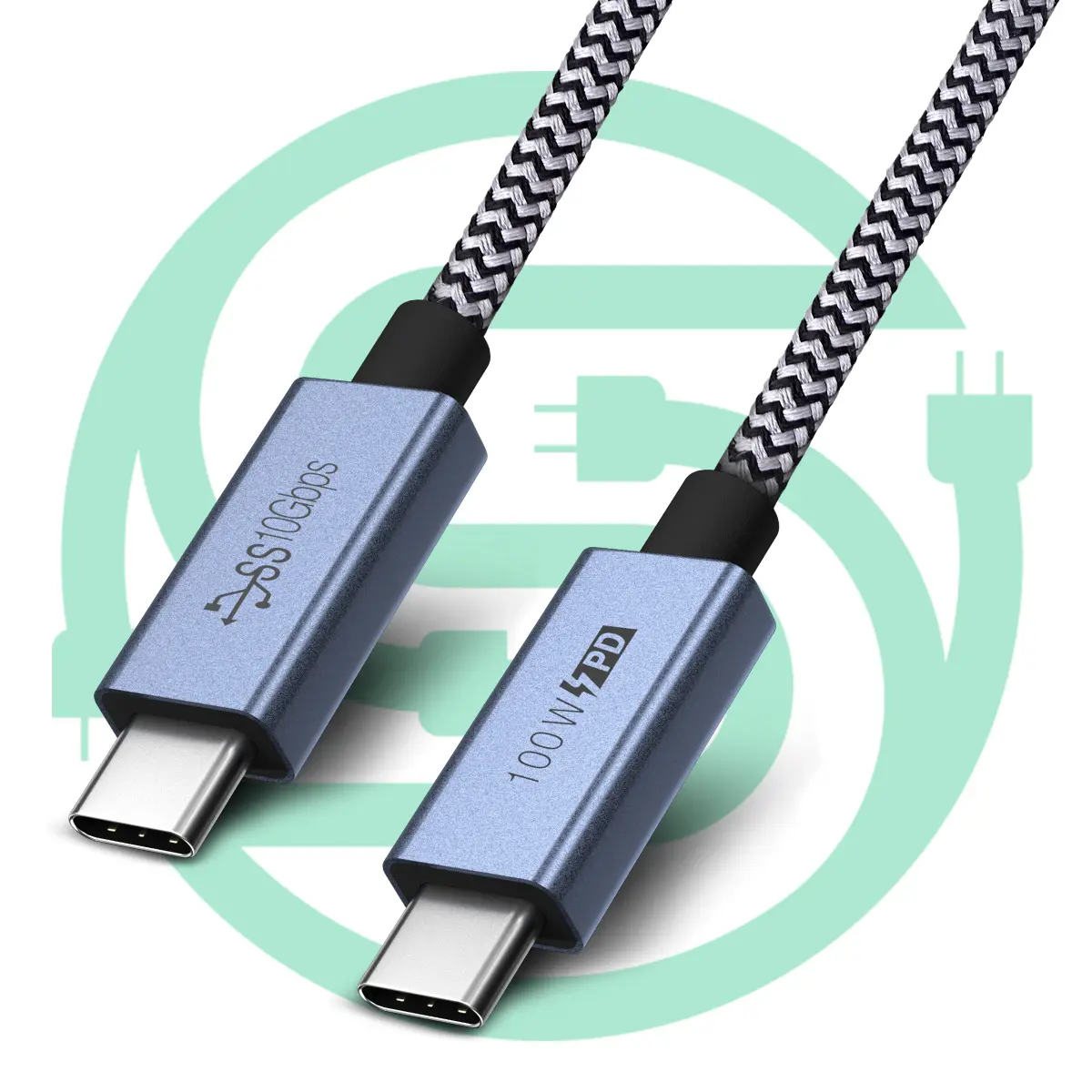 نوع C شاحن 10 ft USB C كابل سريع شاحن متوافق النايلون مضفر طويلة USB C شاحن الحبل لسامسونج غالاكسي S9 S10 S8 زائد