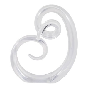 Tall Swirl Sculpture Glass Abstract Accent For Home Decor Bathroom Office <b>Desk</b> Living Room <b>Shelf</b> Styling - Product Image 4