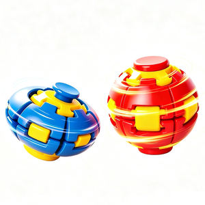 Jouets anti-stress 3D à presser et à tourner, mini spinner portable pour soulager l'anxiété, pour tous les âges, rouge, orange, bleu, cadeau - Product Image 1
