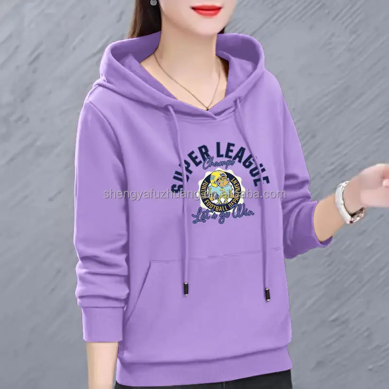 Wholesale Women's Sweater printing Hoodies Gym Fitness Plain fashion Oversized Hoodies Ladies Sweatshirts