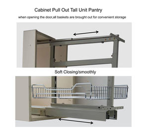 Cesta de unidad alta de cocina moderna de despensa al por mayor, armario de cocina extraíble ancho, organizador de almacenamiento, cesta de unidad alta deslizante - Product Image 4