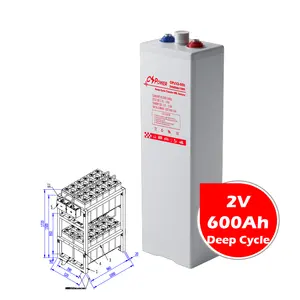 CSPower 2V 600Ah armazenamento de energia GEL bateria para inversor China HOT OPzV2-600 6OPzV600 ZYL