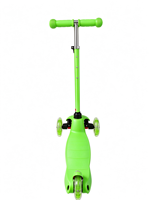 Trottinette à 3 roues pour enfants, tige réglable en hauteur, roues en PVC, frein arrière, verte, pour garçons et filles de 3 à 8 ans