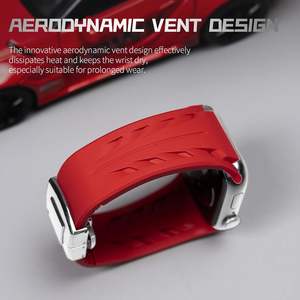 Nouveau bracelet de montre en caoutchouc de Silicone Bracelet à boucle IWatch 10/9/<span class=keywords><strong>8</strong></span> Ultra Sport réglable luxe souple 42mm pour bracelet de montre <span class=keywords><strong>Apple</strong></span> - Product Image 2