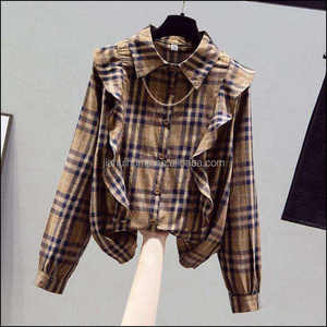 Camicetta Casual da <span class=keywords><strong>Donna</strong></span> 2025 Nuova Collezione Estiva con Stampa Floreale, Maniche Lunghe, Scollo a V, Vestibilità Ampia, con Bottoni Frontali e Logo, in <span class=keywords><strong>Viscosa</strong></span> con Spandex - Product Image 2