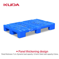 Palette en plastique KUDA 1208B-WGJJ Grid Nine Foot pour chariot élévateur, entrepôt, palette épaisse et robuste, planche de chariot élévateur, planche de protection