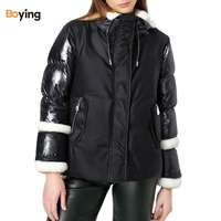 Boying automne hiver classique coupe ajustée doudoune manteau pour femmes mode chaud et résistant au froid Patchwork Design