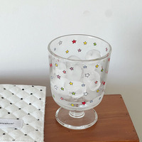 Verre à eau en verre créatif coréen style étoile, simple et décoratif, idéal comme cadeau