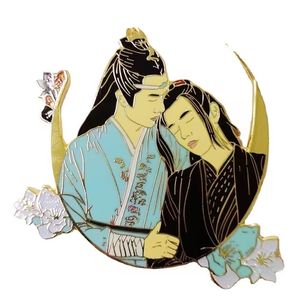 Pin en émail <span class=keywords><strong>hippie</strong></span> Design Soft Pin Badge/mode épingles en émail pour la santé mentale/épingles en émail de livre - Product Image 4